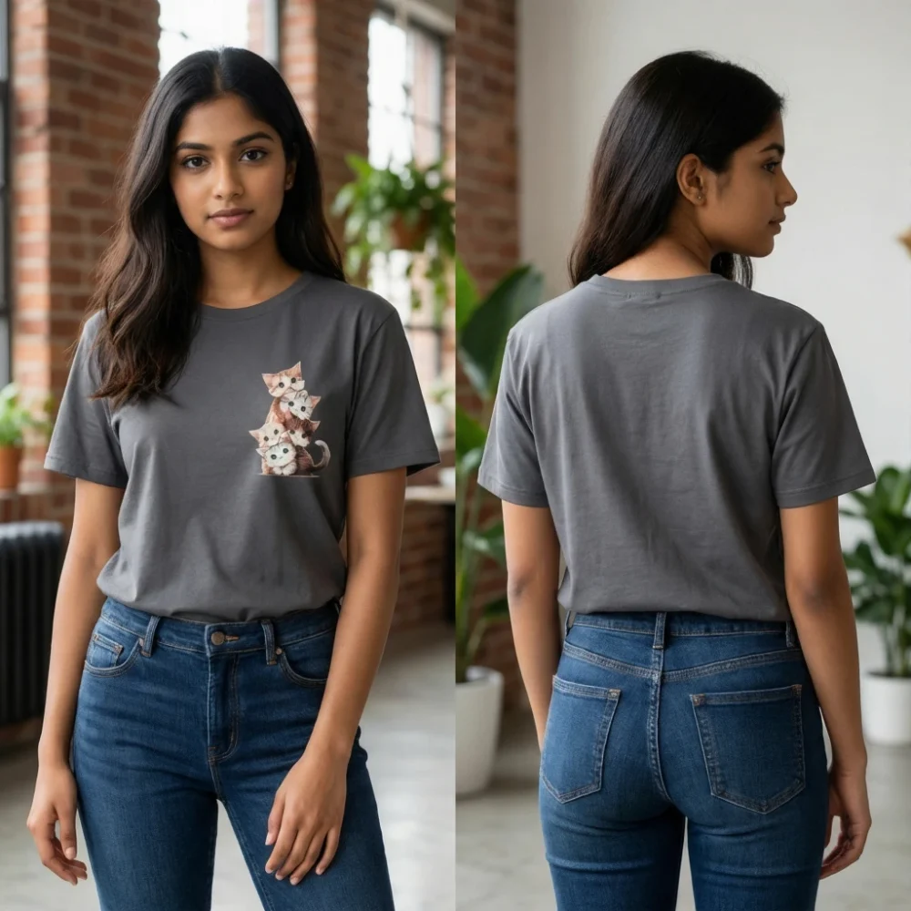 Alternative view of Cute Paws Women’s Printed T-Shirt